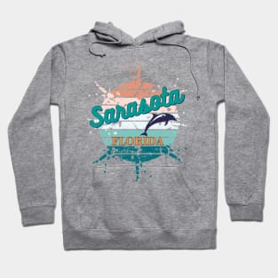 Sarasota Florida Exploding Retro Vintage Sunset Hoodie